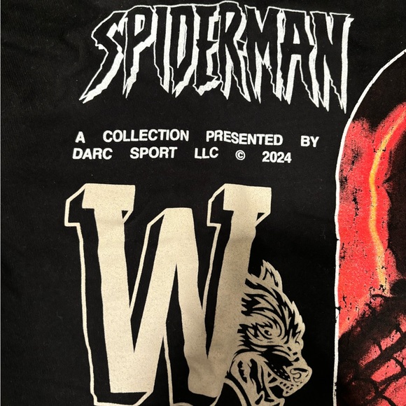 Darc Sport "With Great Power" Spiderman Premium Oversized T-Shirt in Black - Picture 6 of 9